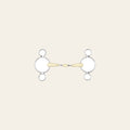 5-1/2" Happy Mouth 2-Ring Double Jointed Gag Horse Bit