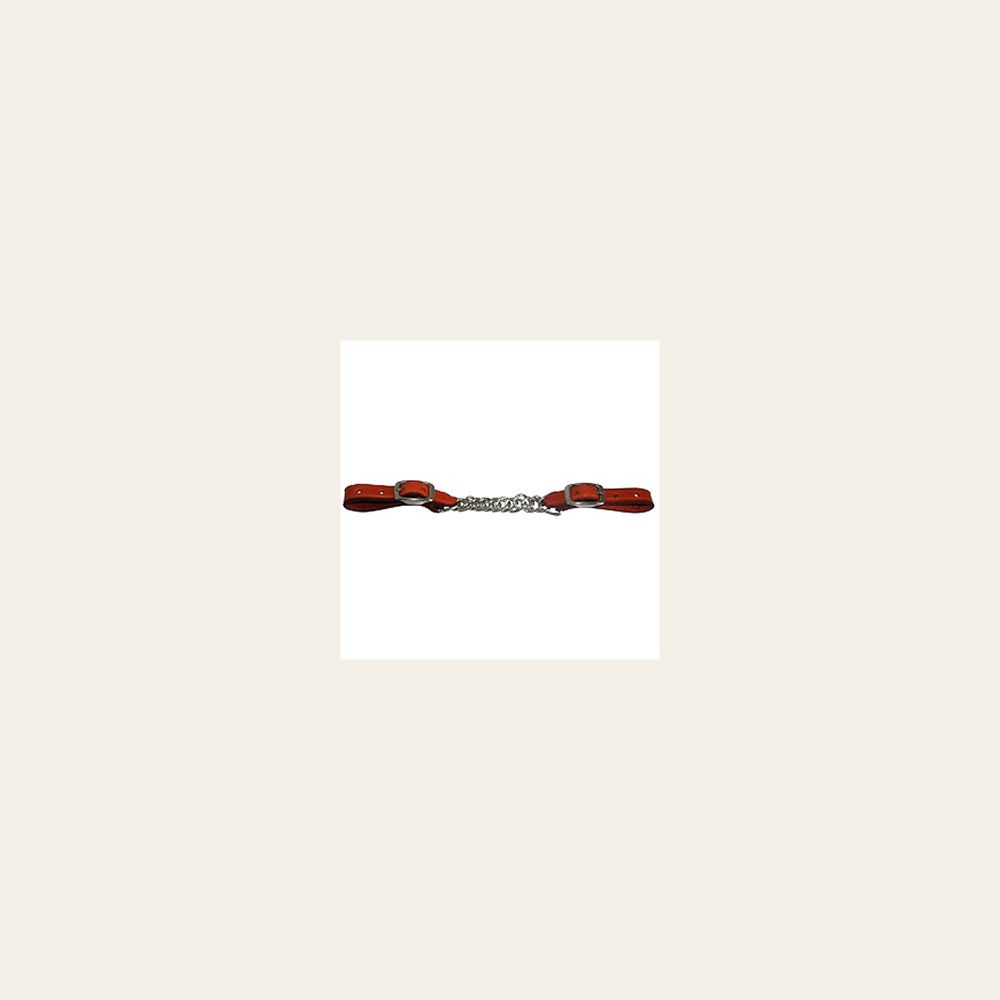 5/8 Inch Hilason Western Chestnut Leather Flat Twisted Horse Mouth Curb Chain