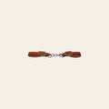 5/8" Hilason Western Horse Leather Curb Strap W/ Nickel Platedmouth Chain