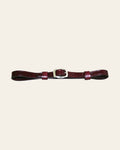 5/8 Inch Hilason Western Tack Horse Latigo Burgundy Flat Leather Curb Strap