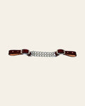 5/8 Inch Hilason Western Tack Horse Latigo Leather Double Row Curb Mouth Chain