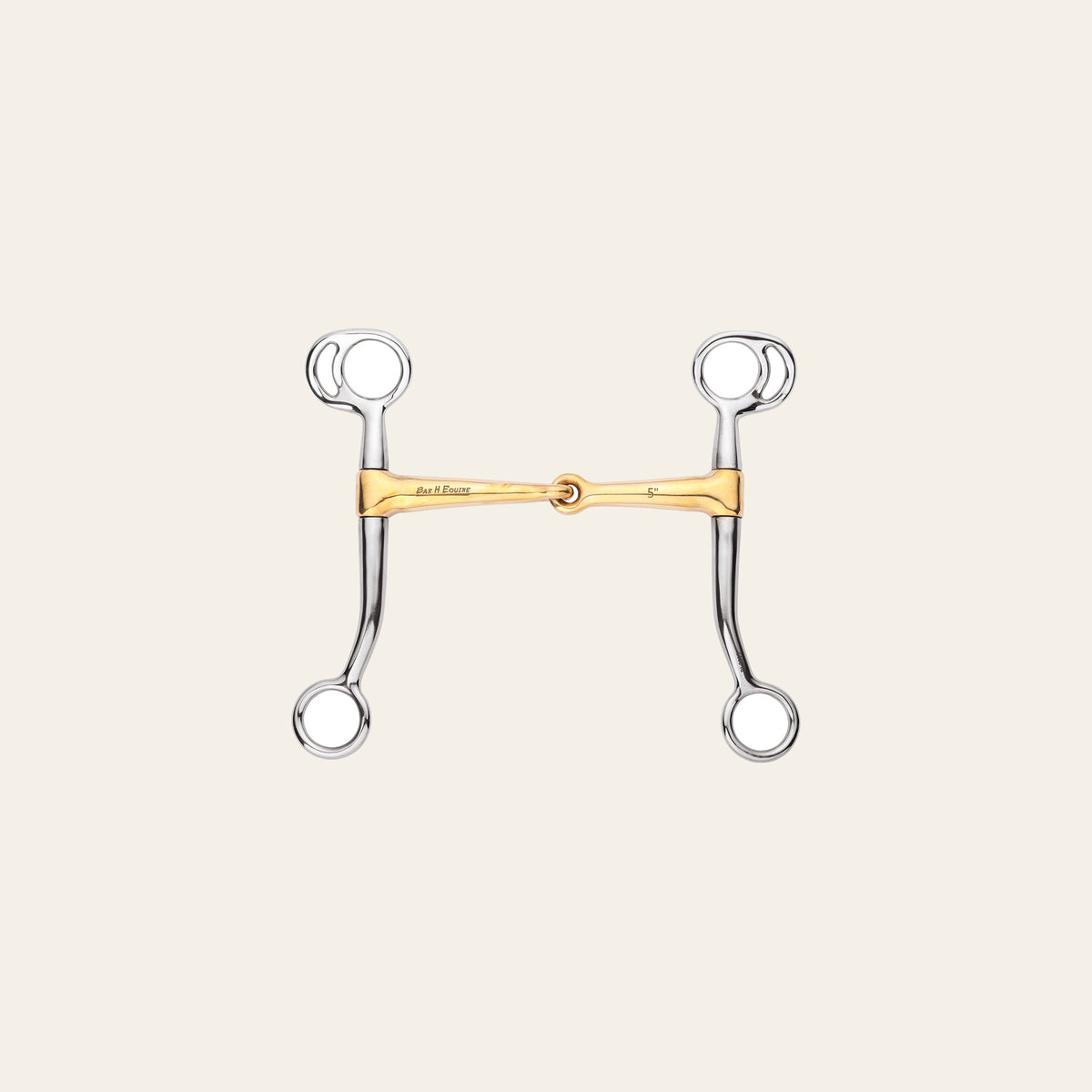 BAR H EQUINE Tom Thumb Bit with Single-Jointed Copper Mouthpiece