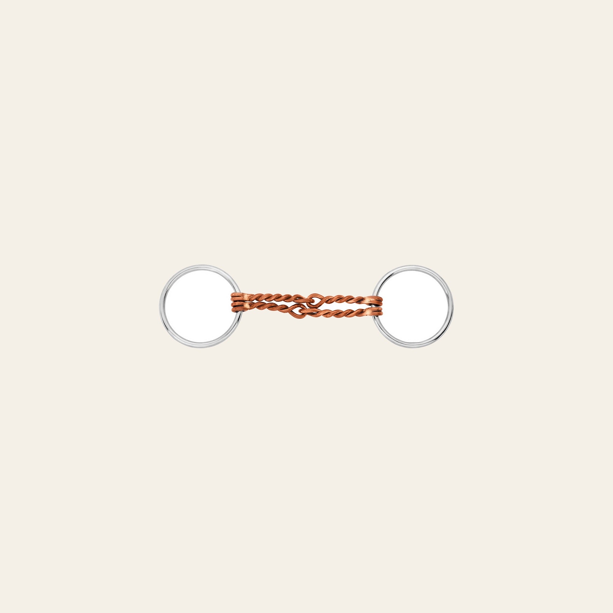 BAR H EQUINE Loose Ring Bit with Double Copper Twisted Wire Mouthpiece