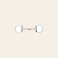 BAR H EQUINE D Ring Twisted Copper Wire Jointed Snaffle Bit