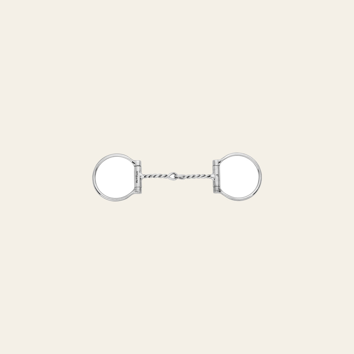BAR H EQUINE D-Ring Stainless Steel Twisted Wire Snaffle Bit