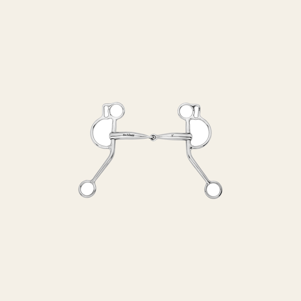 BAR H EQUINE Argentine Snaffle Bit with Single Jointed Mouthpiece