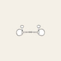 5 in Myler Horse Bit Eggbutt W/ Hooks Ported Barrel Stainless Steel
