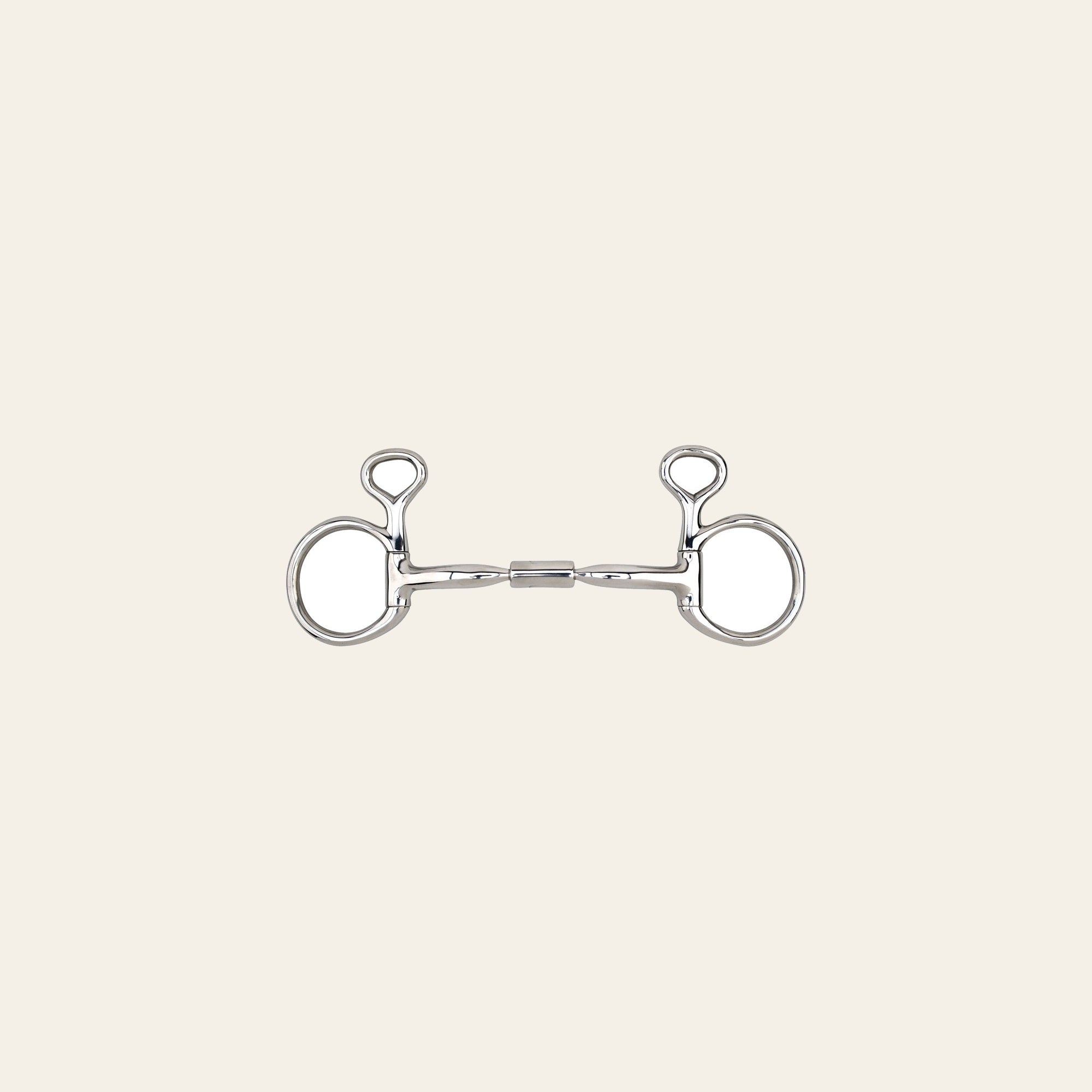 5 in Myler Horse Bit Eggbutt W/ Hooks Ported Barrel Stainless Steel