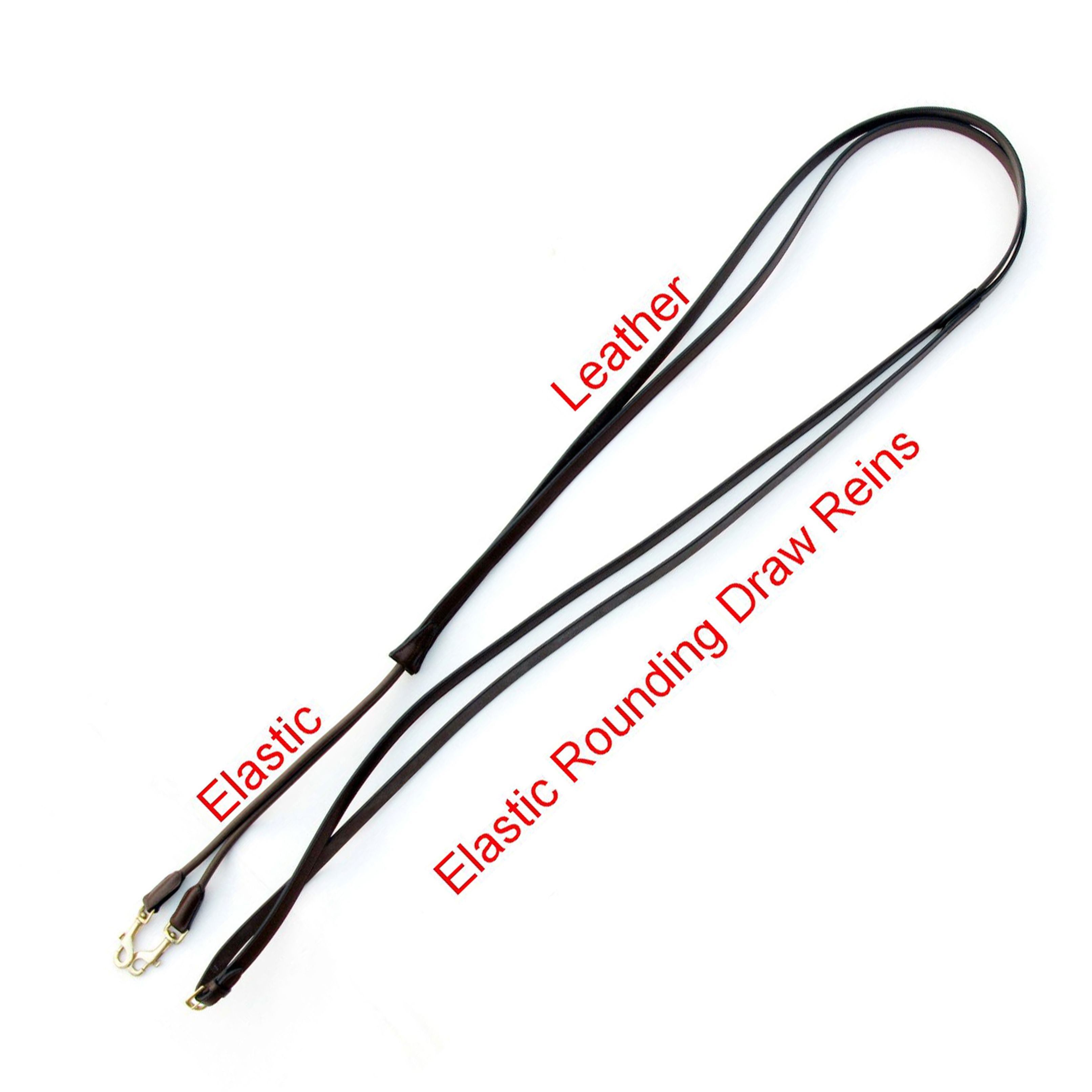 ExionPro Leather Draw Reins with Round Elastic by Bridles & Reins