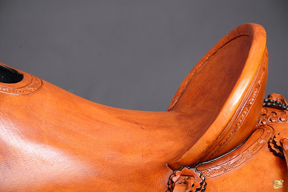 HILASON Western Horse Wade Saddle American Leather Ranch Roping Tan | Hand Tooled & For Horses