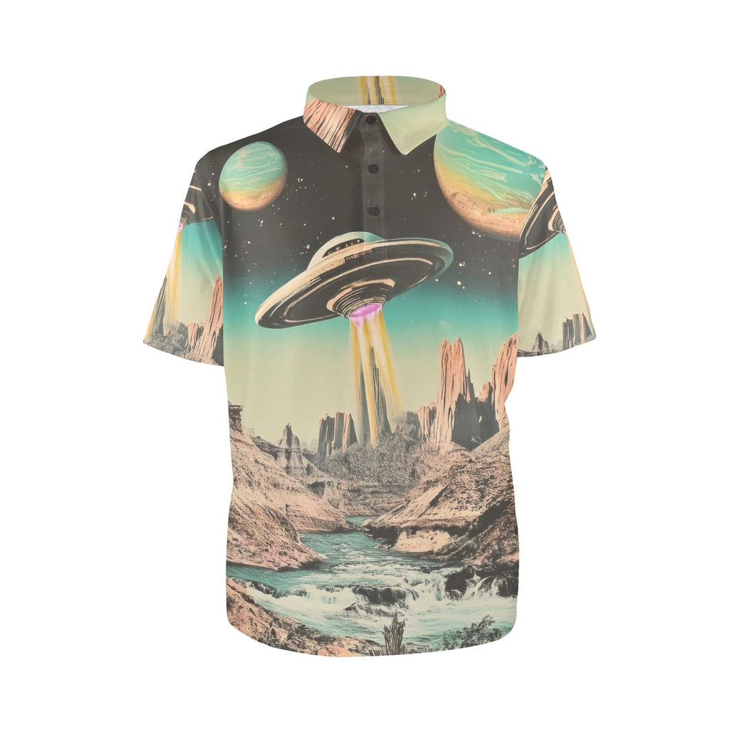 Baha Ranch Retro Pop Western Space Cowboy Polo Shirt by Baha Ranch Western Wear - product image 4