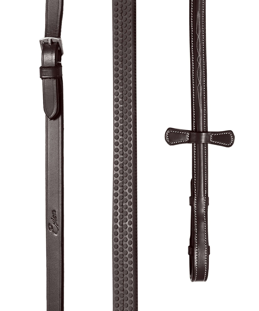 ExionPro Rubber Reins with Fancy Stitching by Bridles & Reins