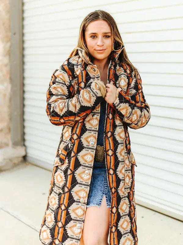 Hattie Aztec Long | Jacket