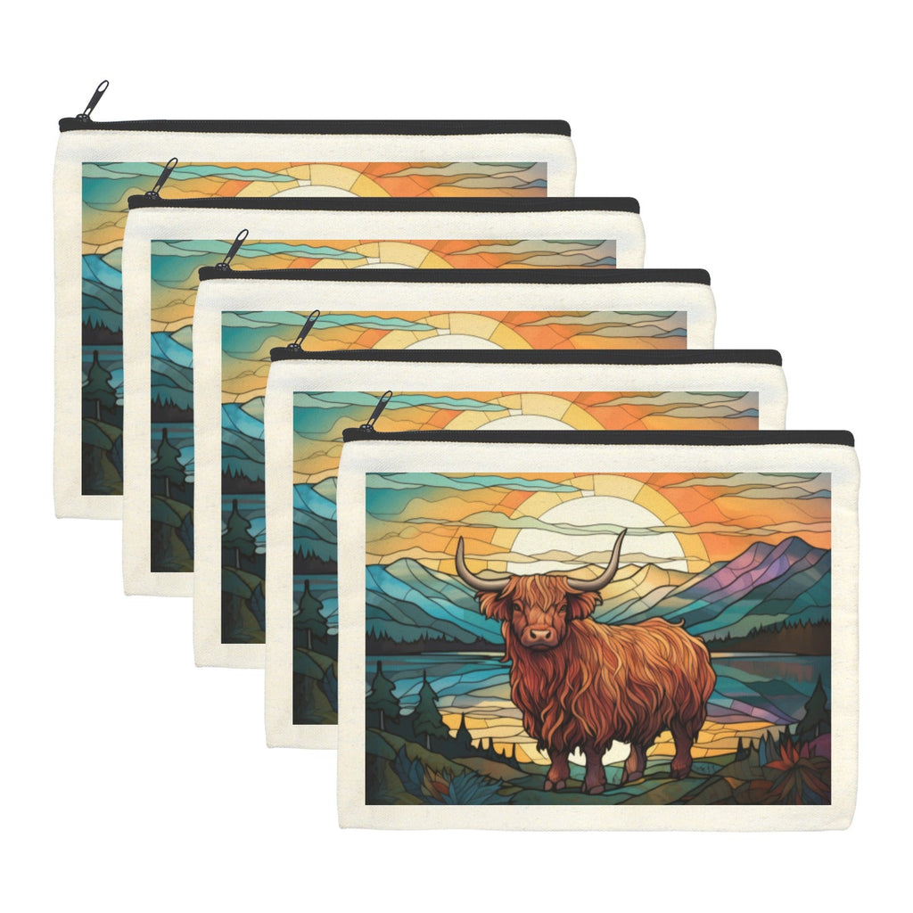 Baha Ranch Stained Glass Highland Cosmetic Bag Pack of 5 Made in America by Baha Ranch Western Wear - product image 2