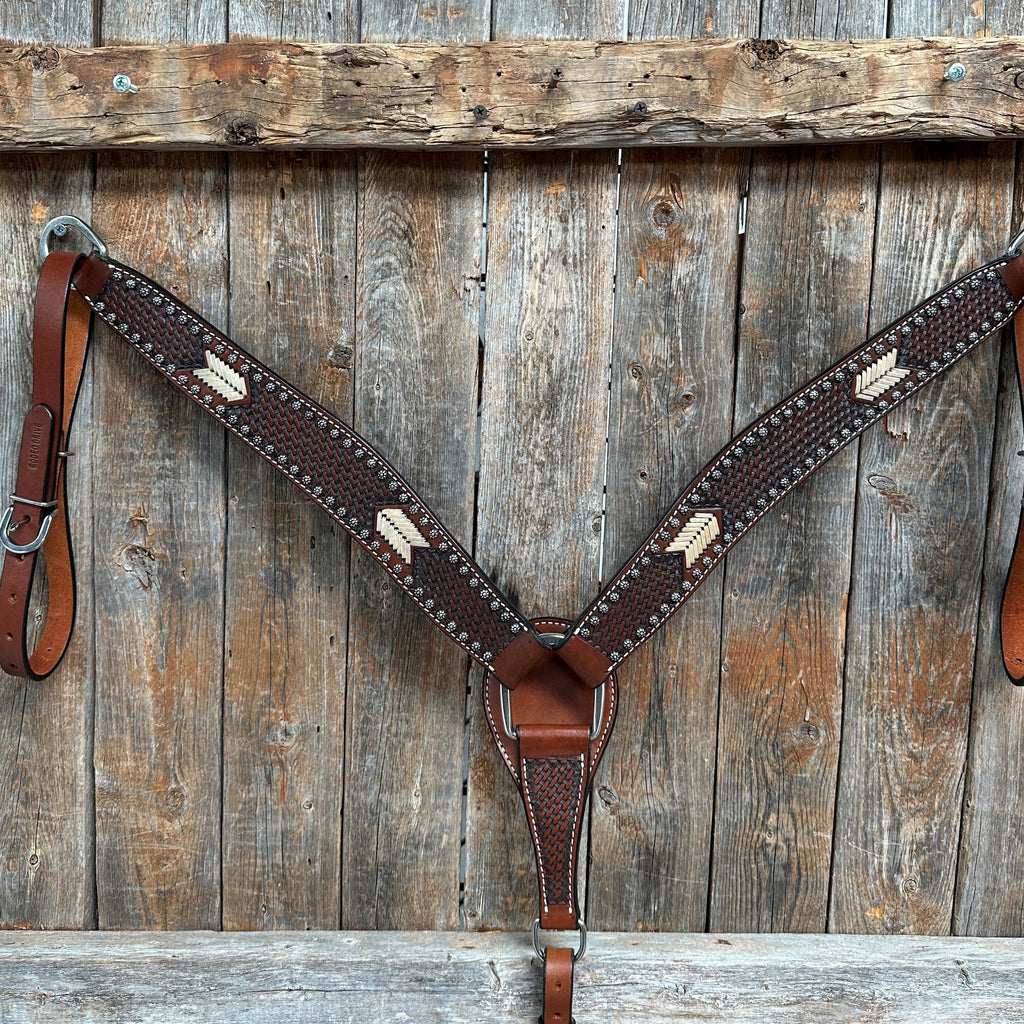 Rawhide One Ear/ Breastcollar Tack Set — view 4