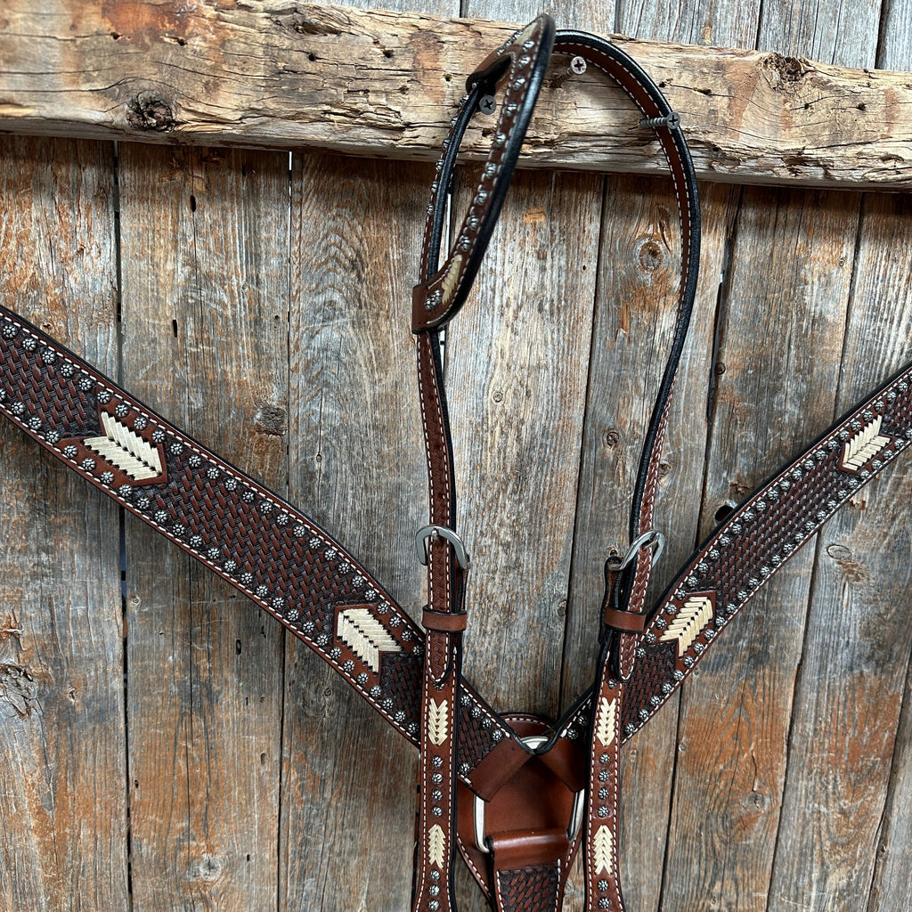 Rawhide One Ear/ Breastcollar Tack Set — view 2