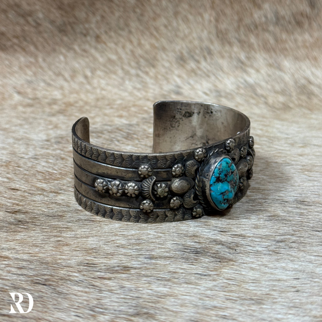 Kingman Turquoise Cuff By Betta Lee — view 2