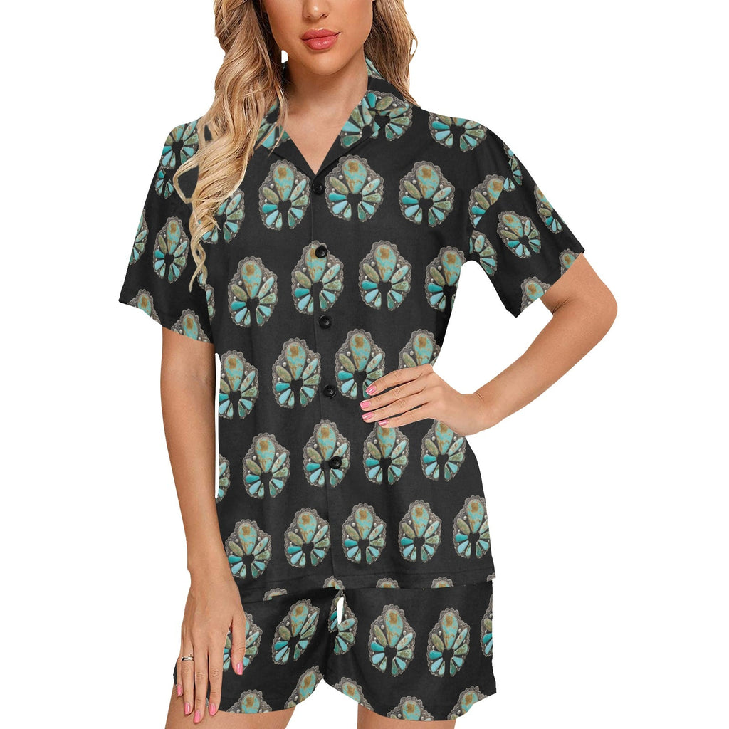 Baha Ranch Turquoise Naja Women's Pajama Set by Baha Ranch Western Wear
