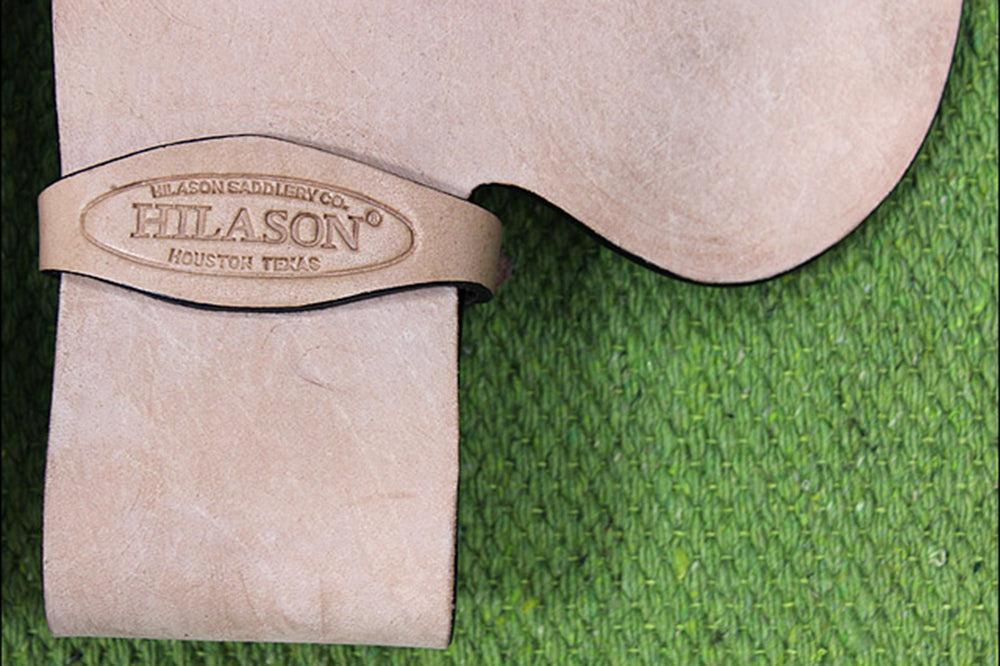 Hilason Floral-Carved Leather Saddle Fender Pair, Tan