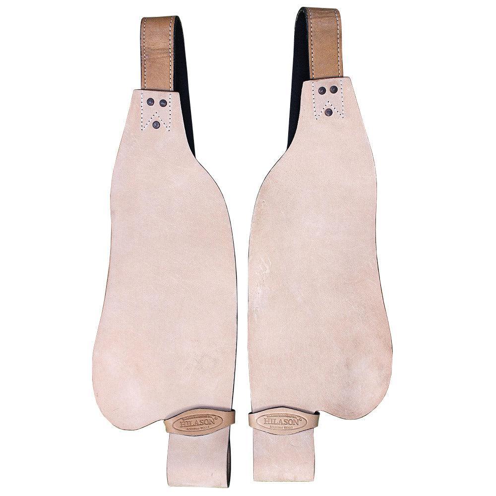 Hilason Floral-Carved Leather Saddle Fender Pair, Tan