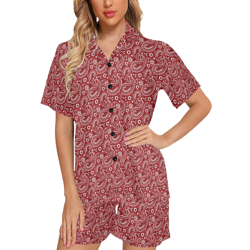 Baha Ranch Red Bandana Women's Western Pajama Set by Baha Ranch Western Wear