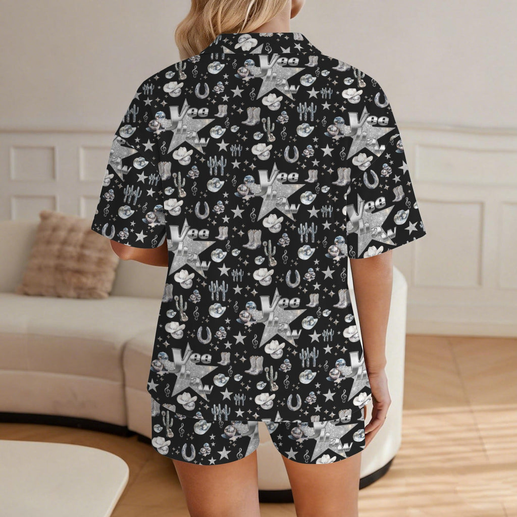 Baha Ranch Rhinestone Cowgirl Pajama Set Made in America by Baha Ranch Western Wear - product image 3
