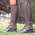 Shires Kids Plain Half Chaps Washable Amara Suede Elastic Calf Panel & Inner Pad