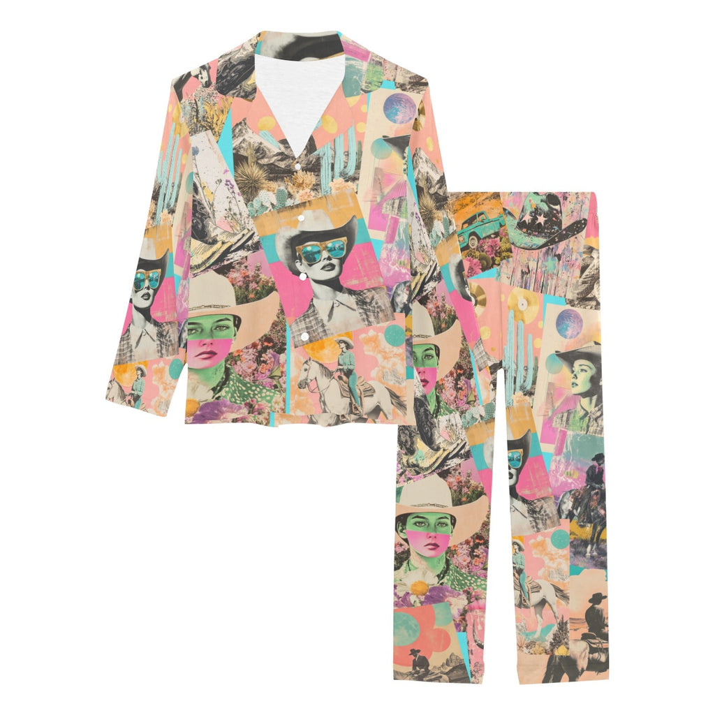 Baha Ranch Retro Pop Western Collage Pajama Set by Baha Ranch Western Wear - product image 2