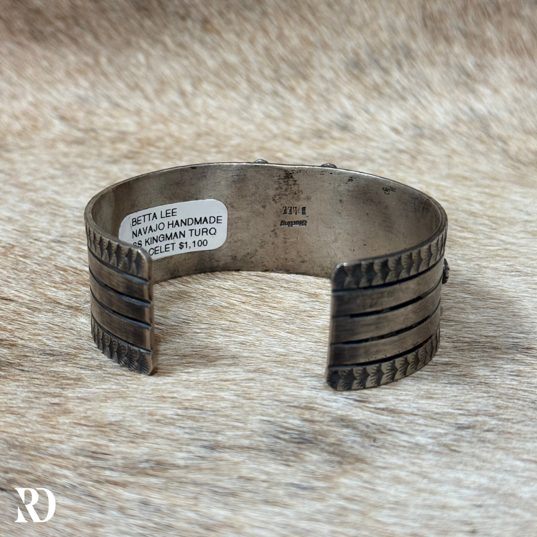 Kingman Turquoise Cuff By Betta Lee — view 3