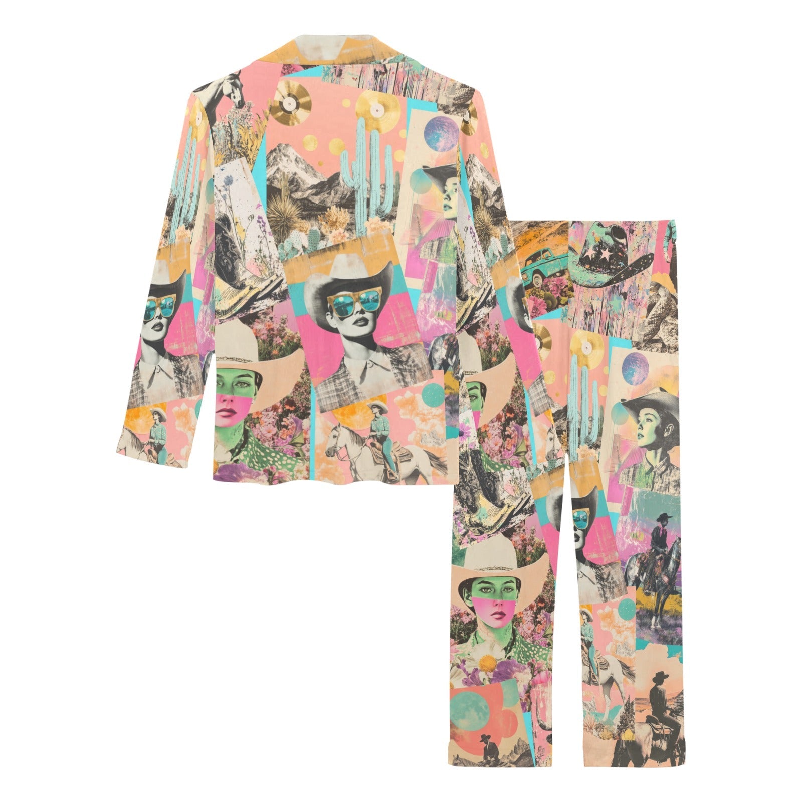 Baha Ranch Retro Pop Western Collage Pajama Set by Baha Ranch Western Wear - product image 5