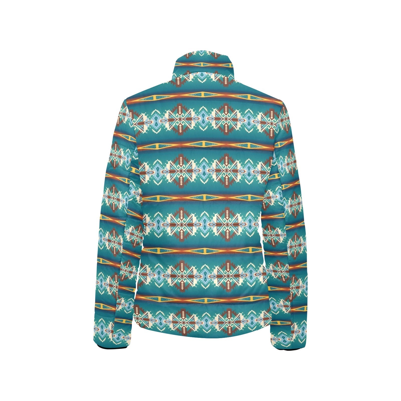 Teal Aztec Women's Puffy Bomber Jacket by Baha Ranch Western Wear - product image 4