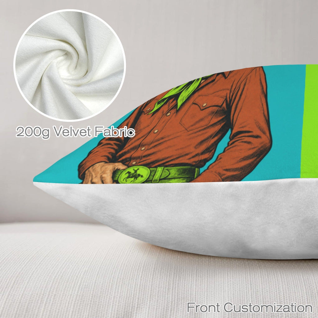 Baha Ranch The Last Roundup Bronc Rider Collage Throw Pillow Cover Made in America by Baha Ranch Western Wear - product...