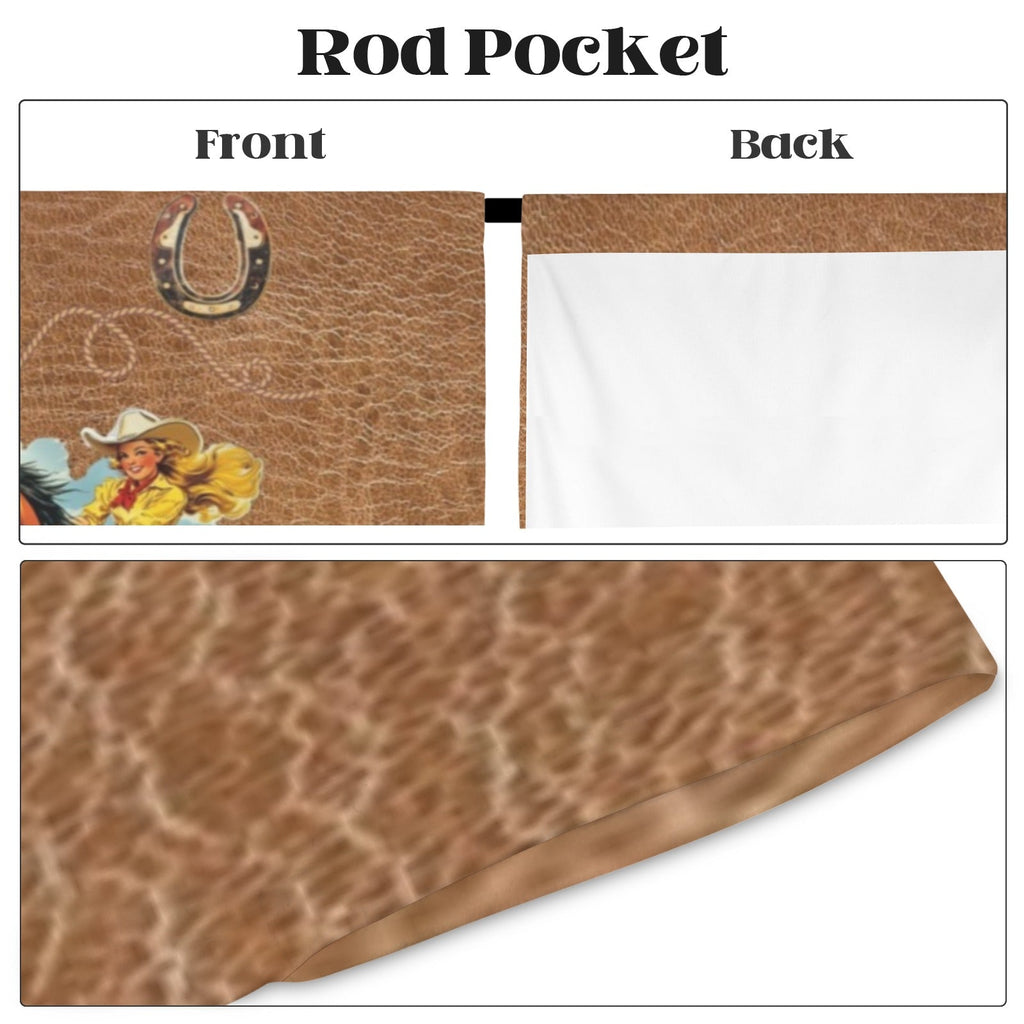 Baha Ranch Vintage Cowgirl Drapes 52" x 63" Made in America by Baha Ranch Western Wear - product image 4