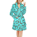 Baha Ranch Turquoise Horseshoe Women's Western Bath Robe by Baha Ranch Western Wear