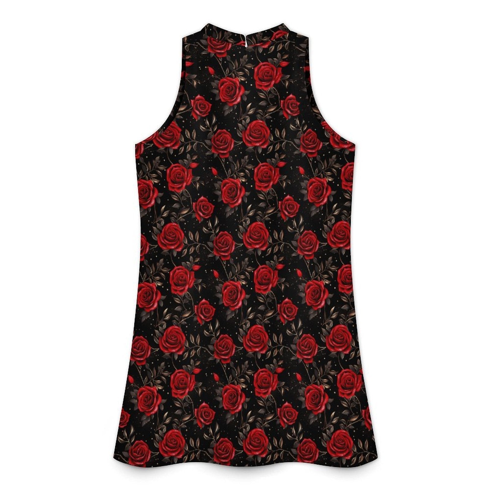 Baha Ranch Coloers de Mexico Romantic Red Roses Sleeveless Mini Dress by Baha Ranch Western Wear - product image 2