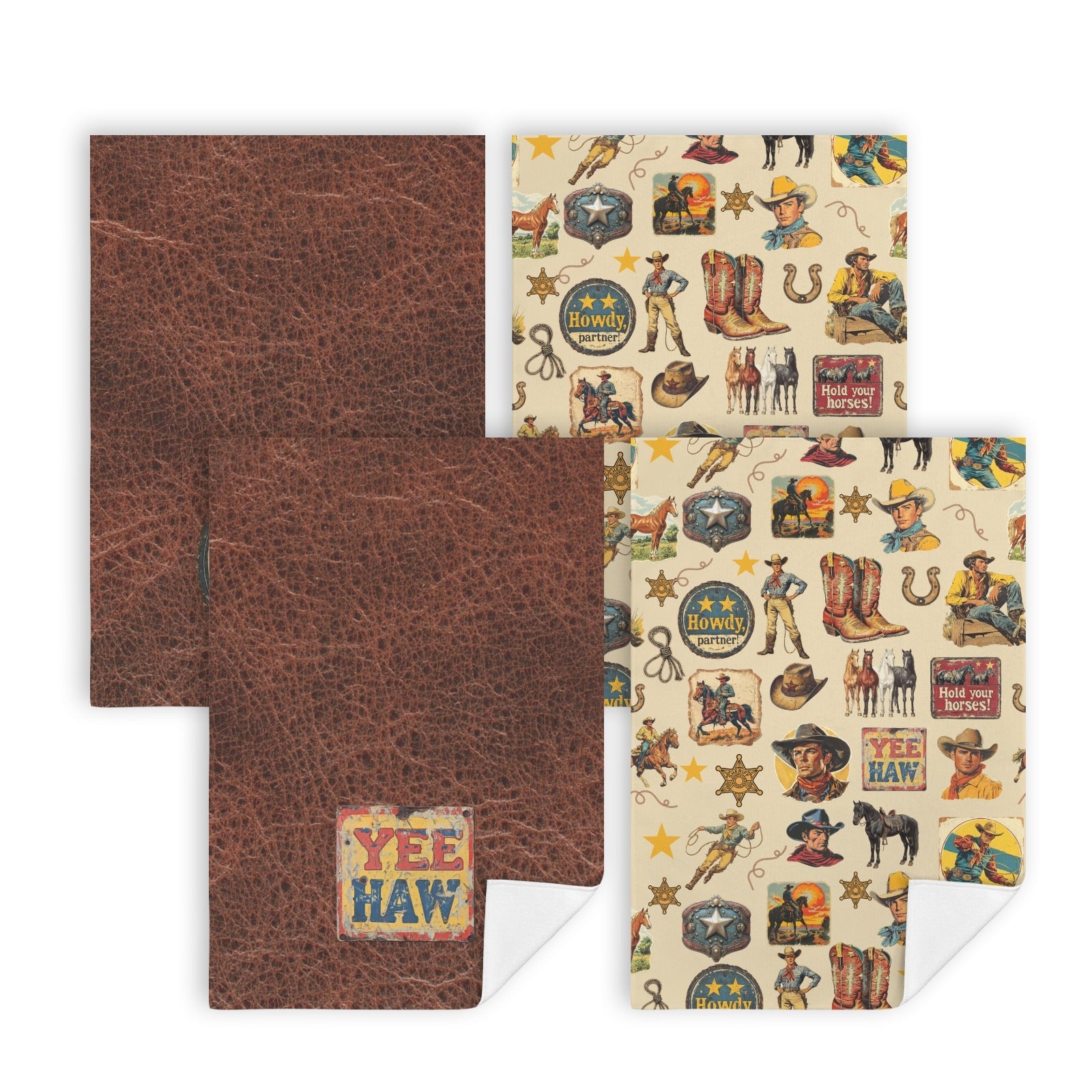 Baha Ranch Vintage Cowboy Set of 4 Kitchen Dish Towels Made in America by Baha Ranch Western Wear - product image 3
