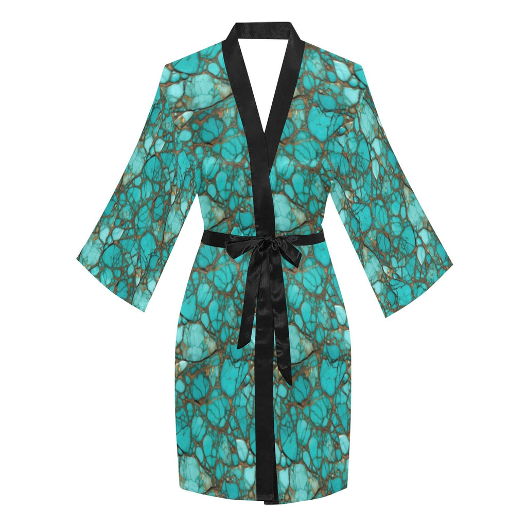 Baha Ranch All Turquoise Women's Lounge Kimono Robe by Baha Ranch Western Wear - product image 8