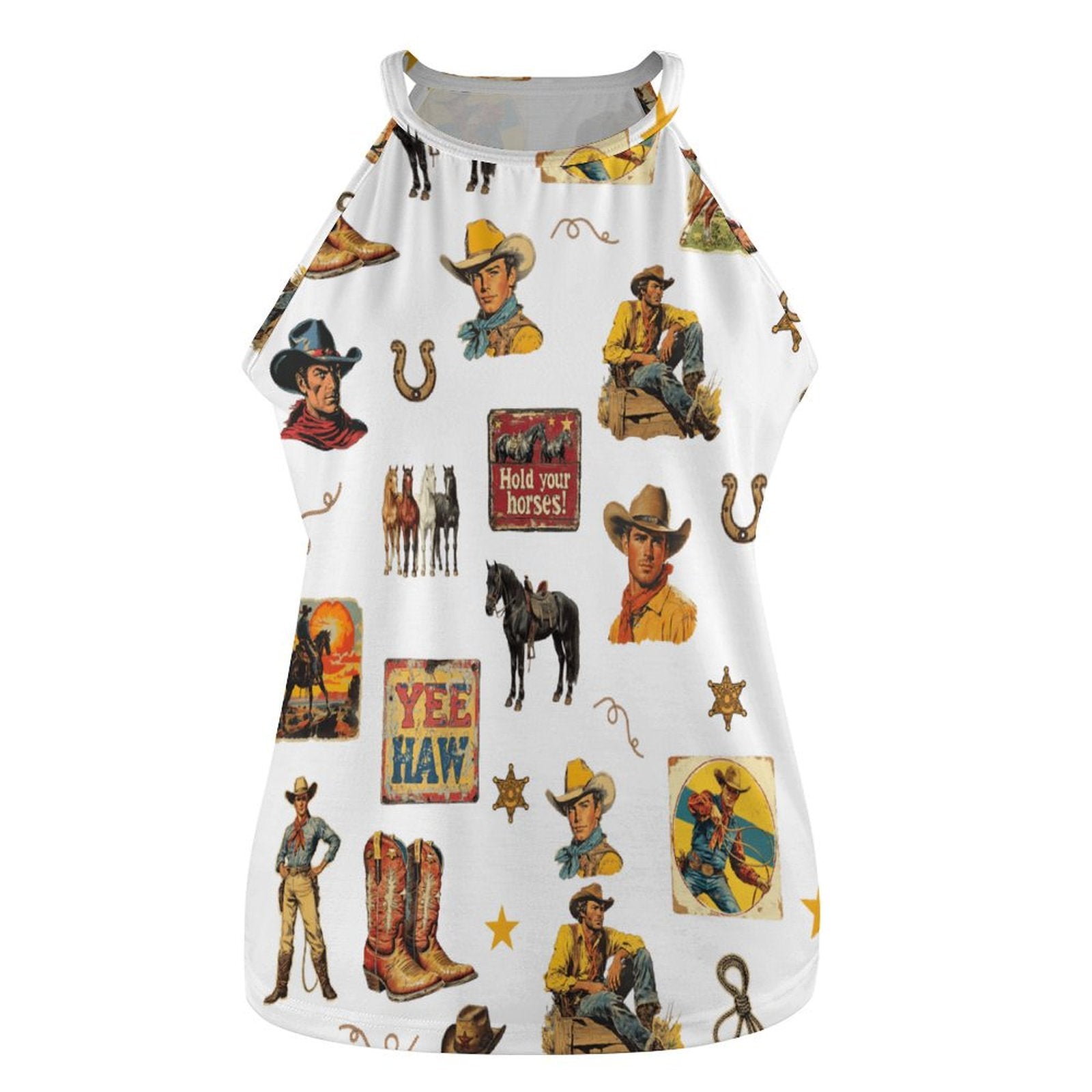 Baha Ranch Vintage Cowboy Collage Western Tank Top by Baha Ranch Western Wear - product image 3