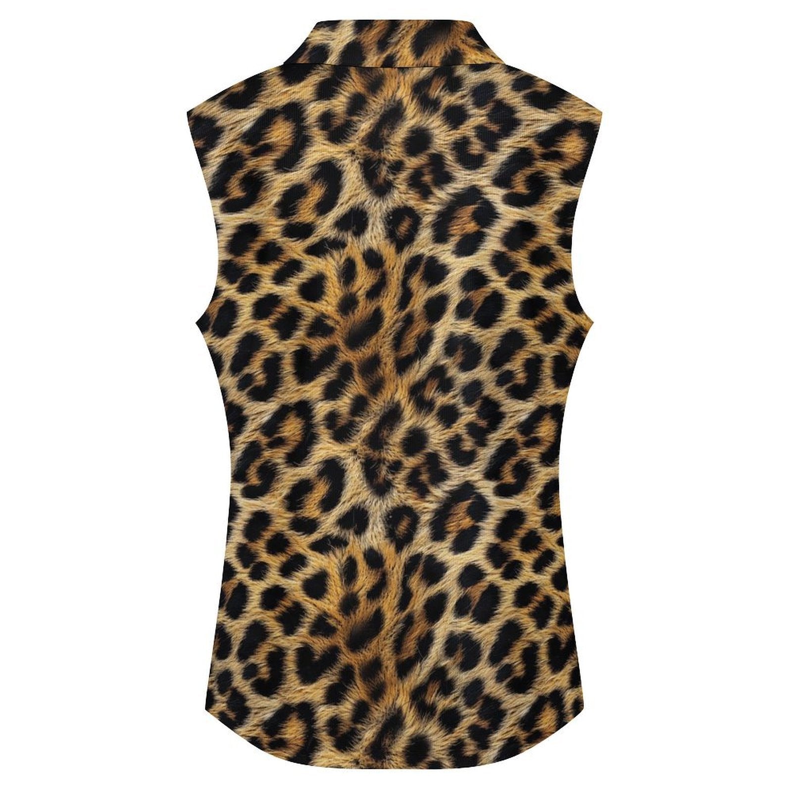 Baha Ranch Leopard Print Sleeveless Polo Top by Baha Ranch Western Wear - product image 4