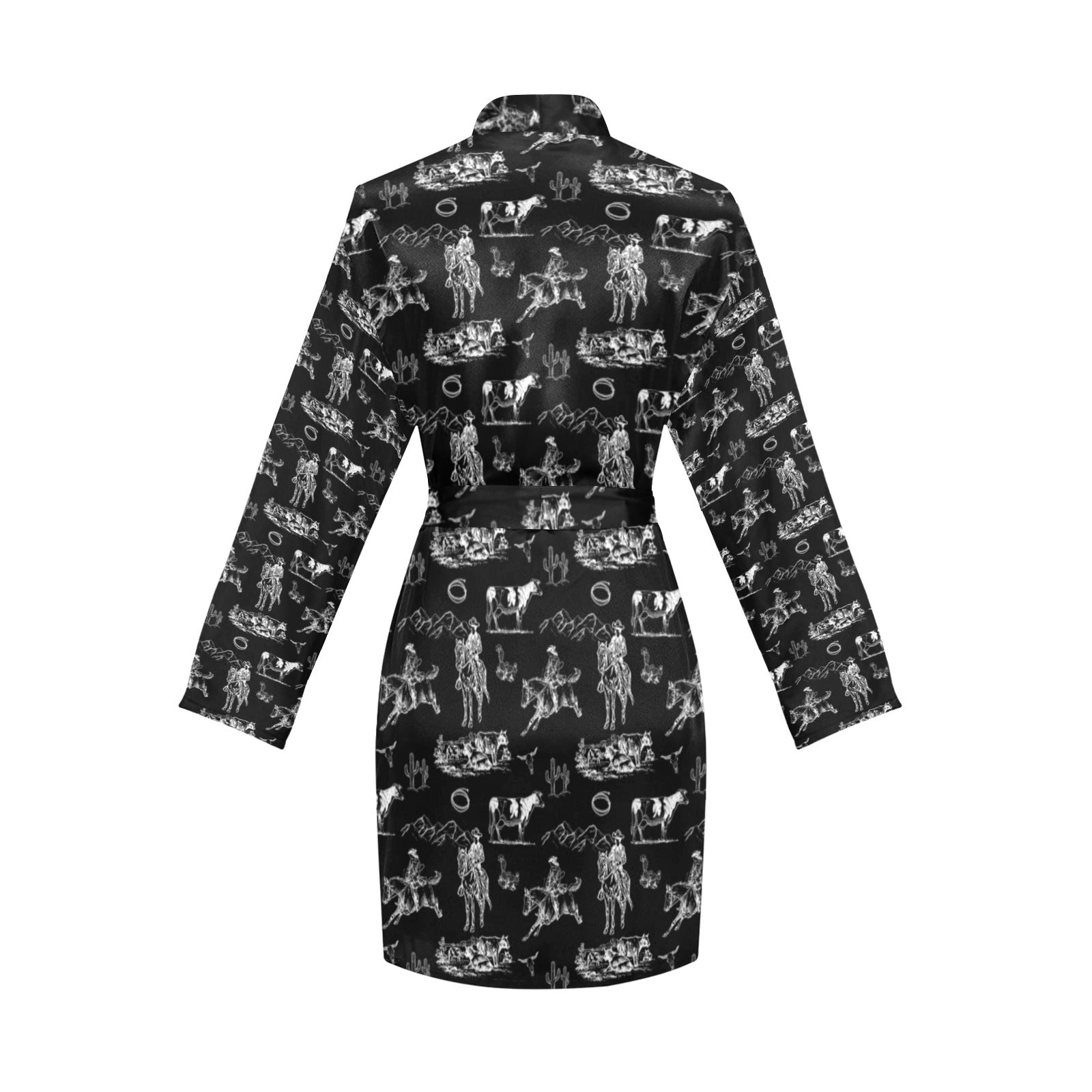 Baha Ranch Ranch Life Women's Belted Satin Feel Dressing Lounge Robe by Baha Ranch Western Wear - product image 4