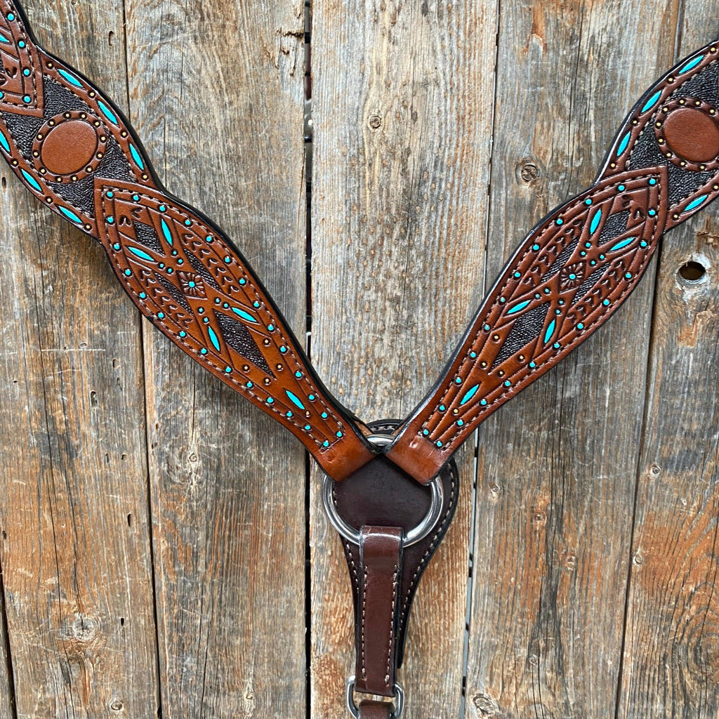 Hand Painted Two Tone Breastcollar #561983 — view 2