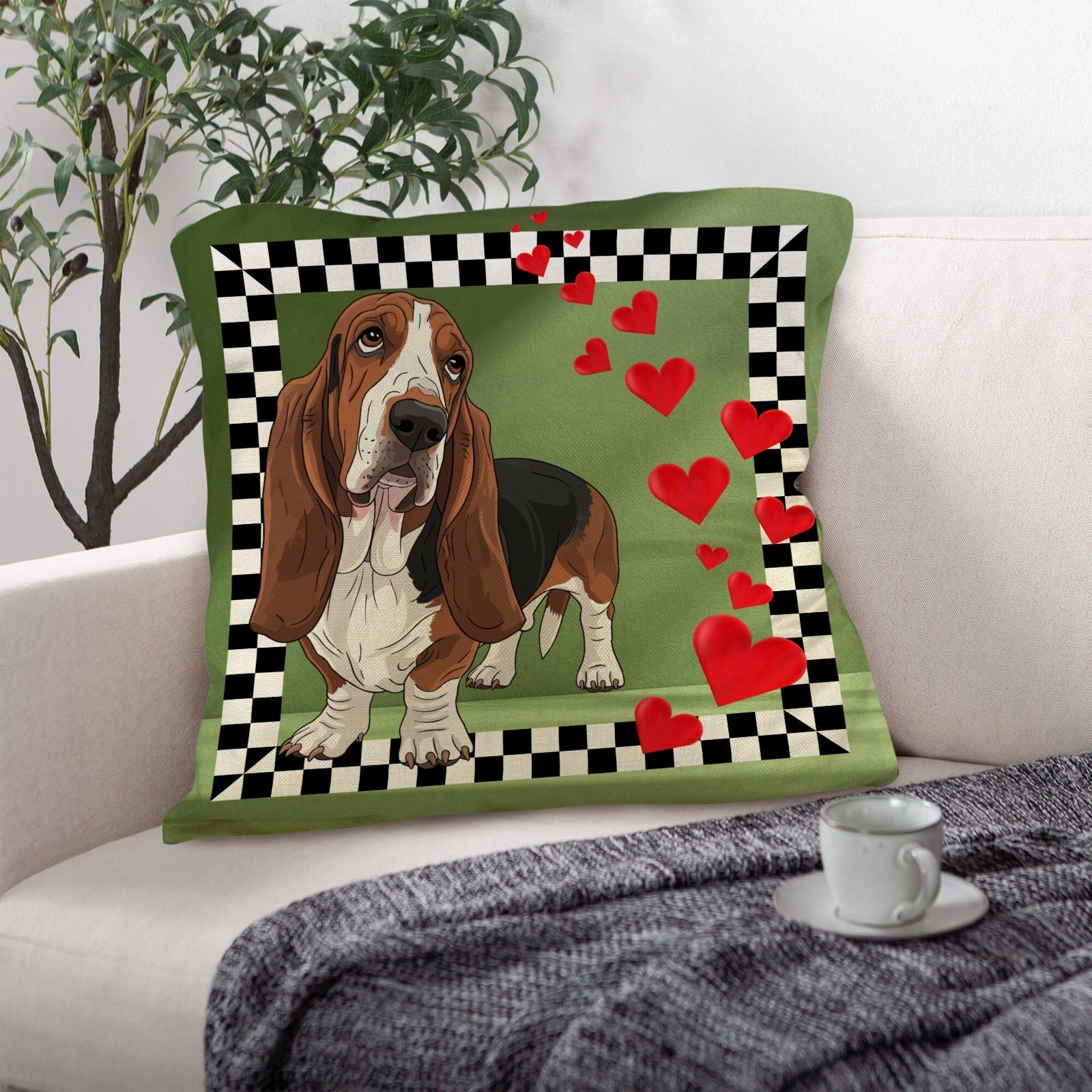 Baha Ranch Basset Hound Throw Pillow Case Made in America by Baha Ranch Western Wear - product image 5
