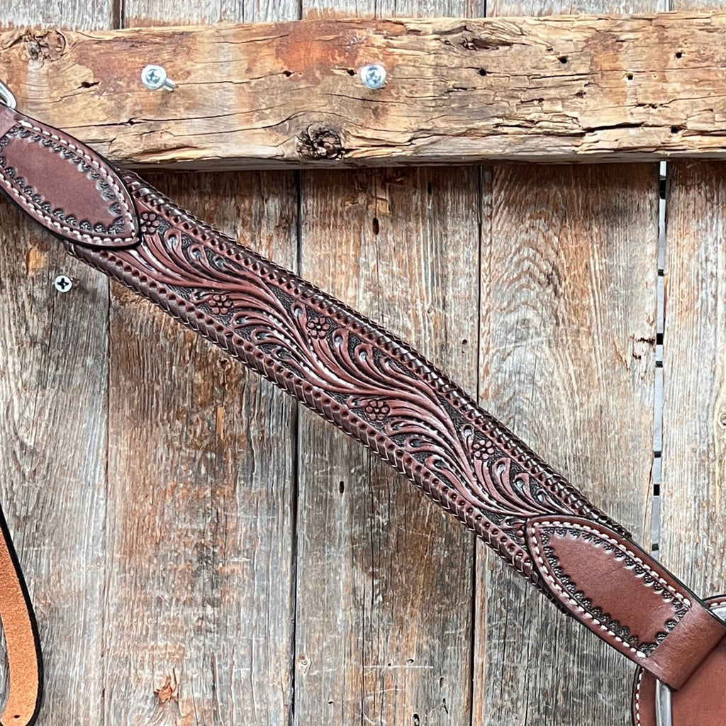 Dark Oil Braided Browband/One Ear Breastcollar Tack Sets — view 6
