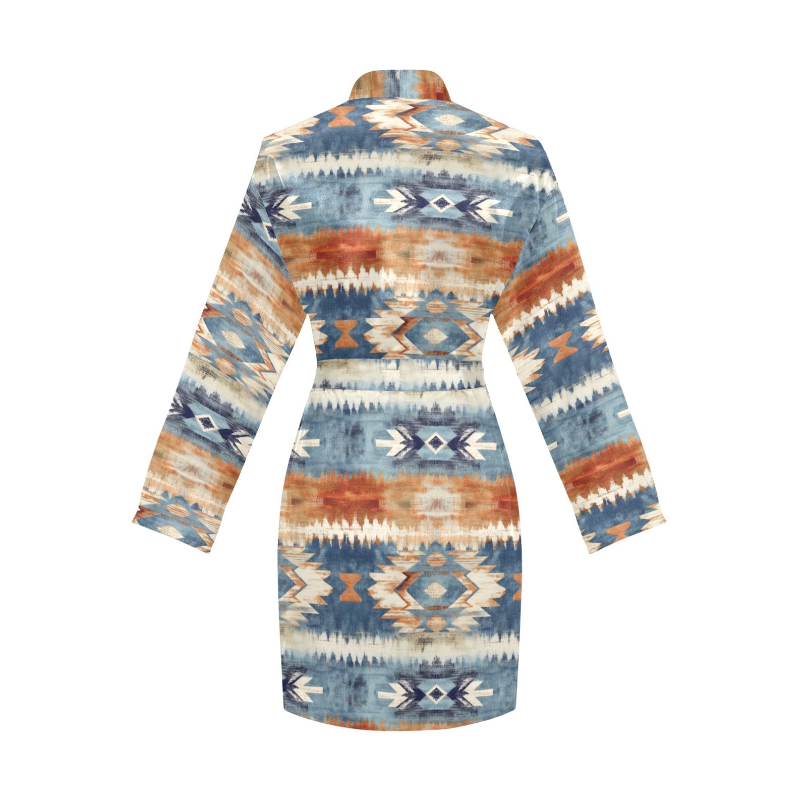 Baha Ranch Aztec Women's Long Sleeve Belted Satin Feel Dressing Lounge Robe by Baha Ranch Western Wear - product image 4