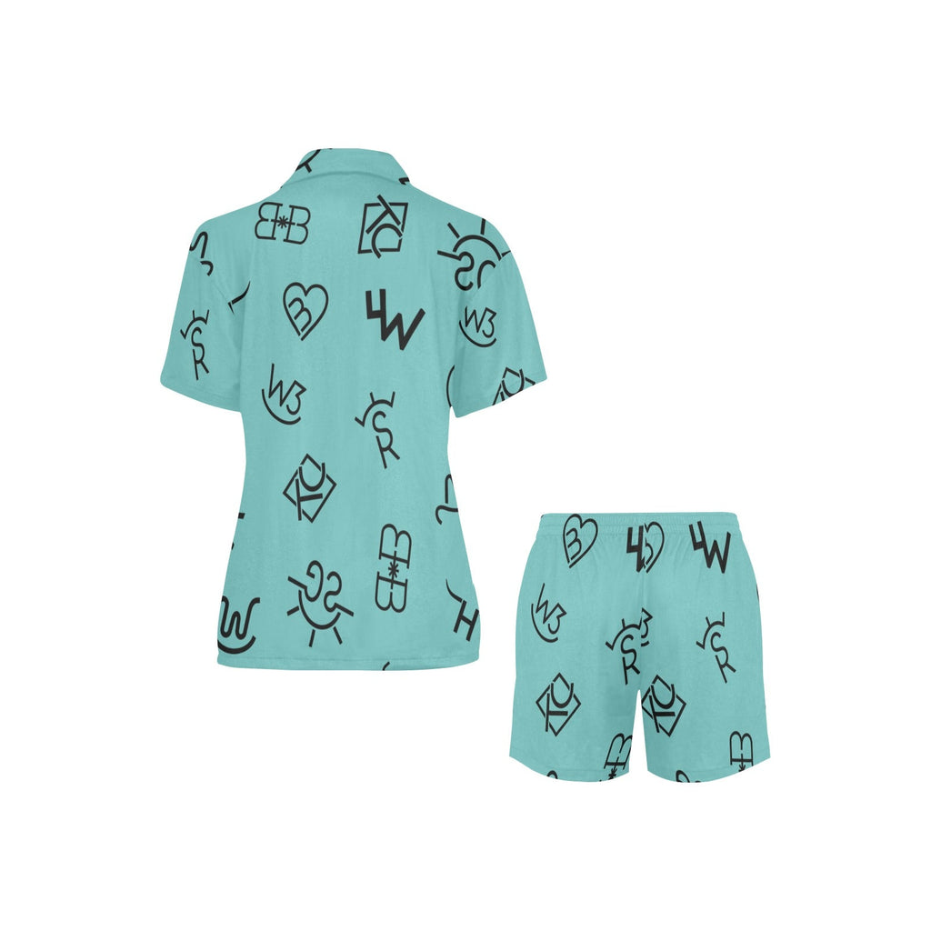 Baha Ranch Turquoise Cattle Brands Women's Western Pajama Set by Baha Ranch Western Wear - product image 3