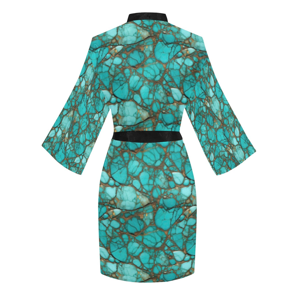 Baha Ranch All Turquoise Women's Lounge Kimono Robe by Baha Ranch Western Wear - product image 9