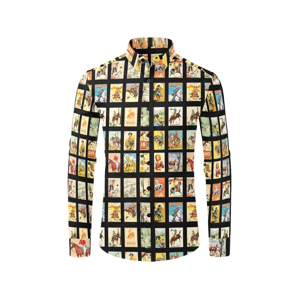 Baha Ranch Vintage Cowboy Collage Unisex Western Arena Shirt by Baha Ranch Western Wear