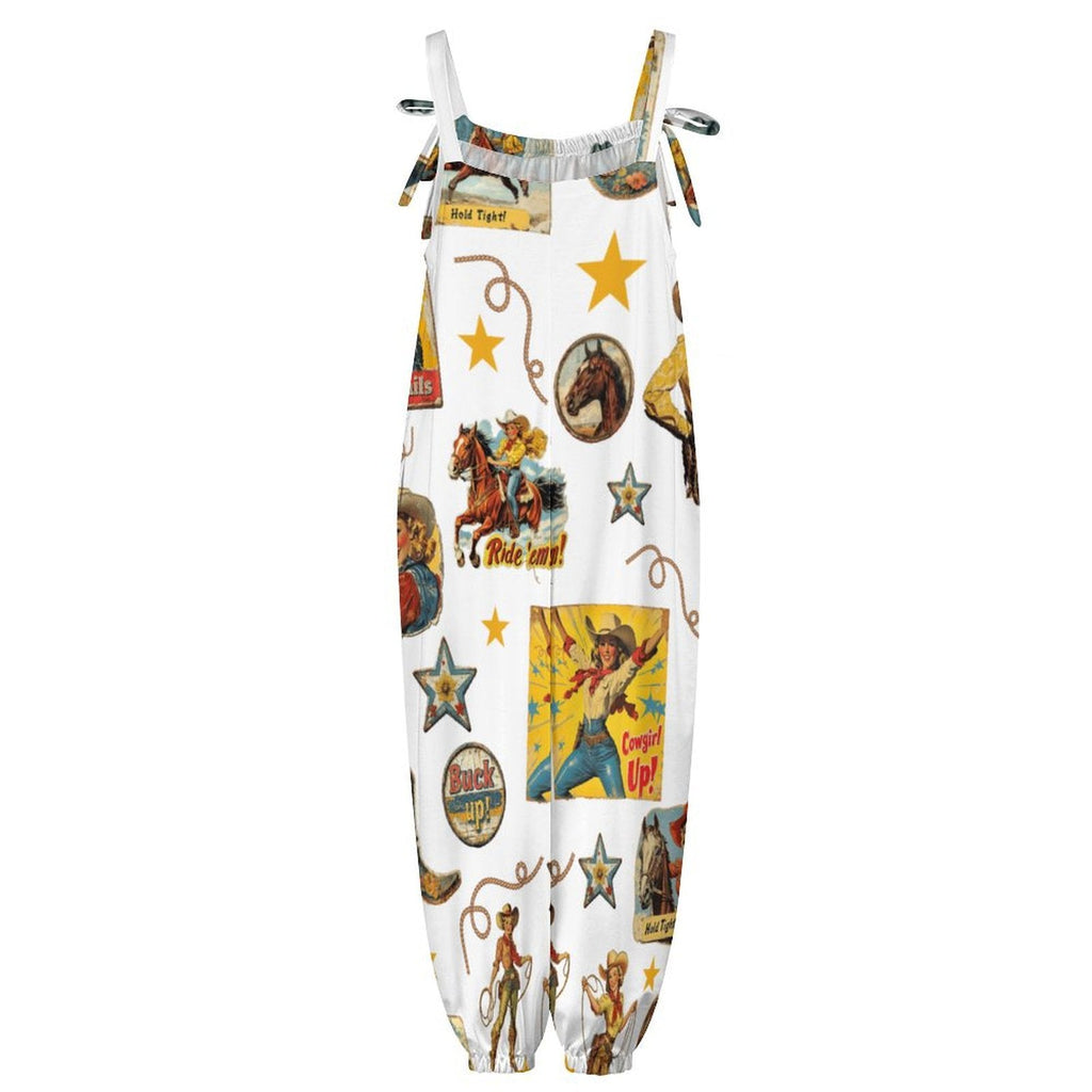 Baha Ranch Vintage Cowgirl Collage Western Overalls Jumpsuit by Baha Ranch Western Wear - product image 5
