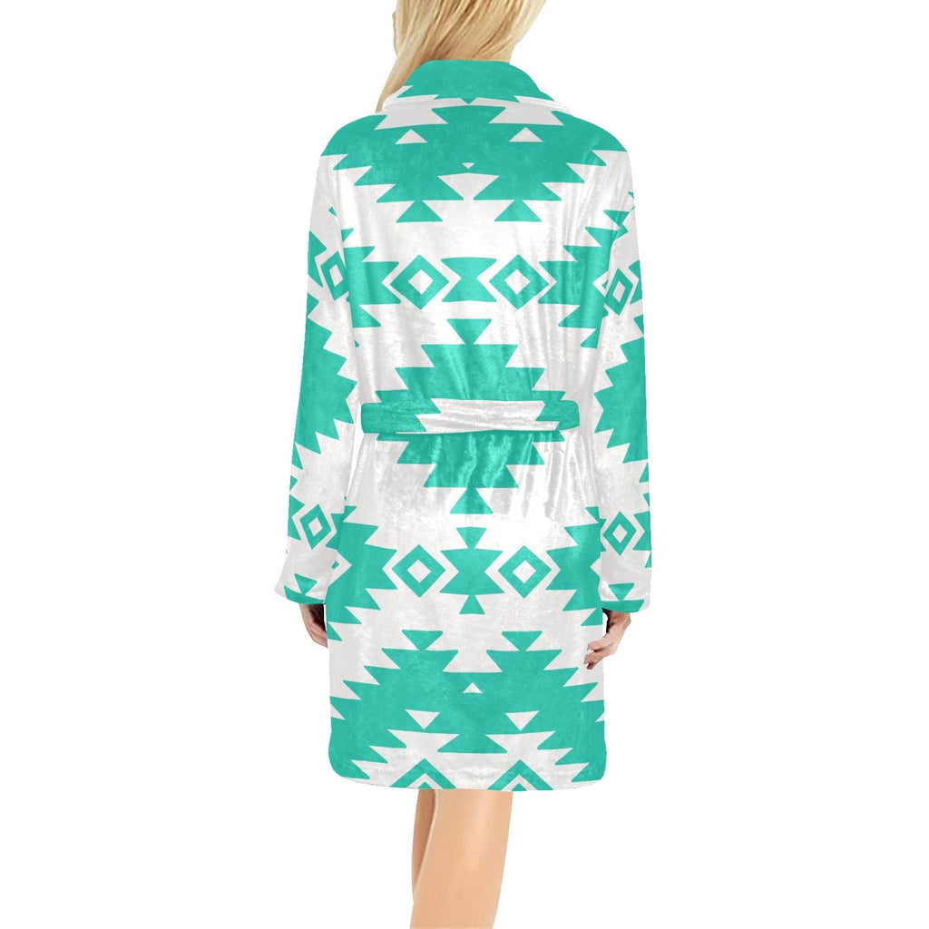 Baha Ranch Turquoise Aztec Women's Western Bath Robe by Baha Ranch Western Wear - product image 2