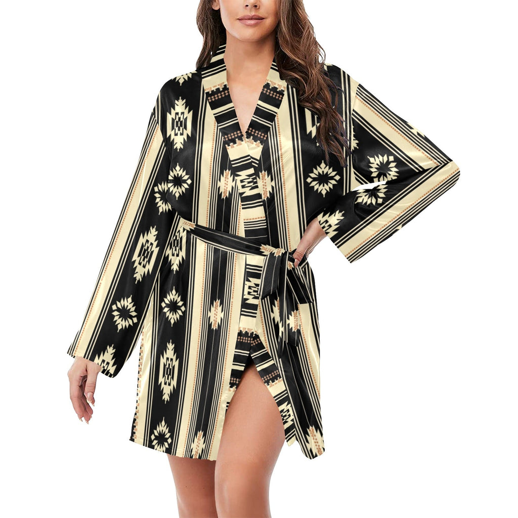 Baha Ranch Colores de Mexico Santa Fe Aztec Satin Robe by Baha Ranch Western Wear